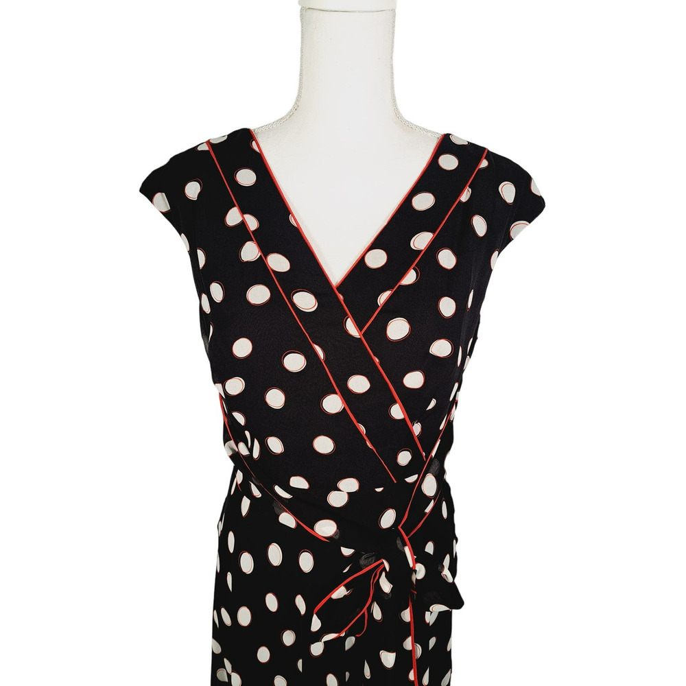 Coldwater Creek Women's V-Neck Silk Polka Dot Dress Size 10 NWT - Picture 3 of 8